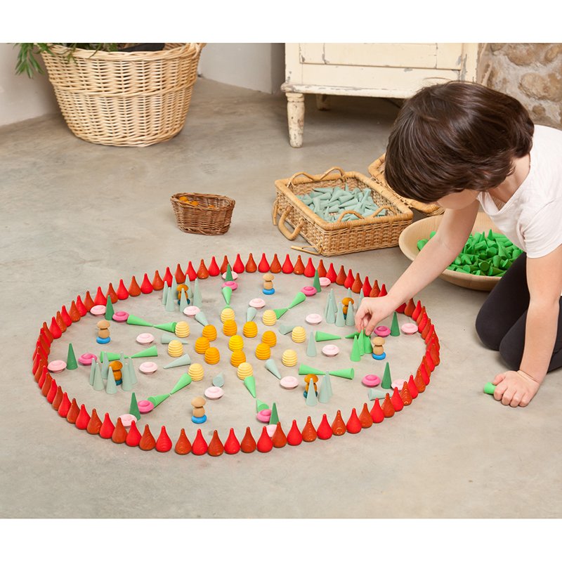 Wood Mandala Fires 36 pcs