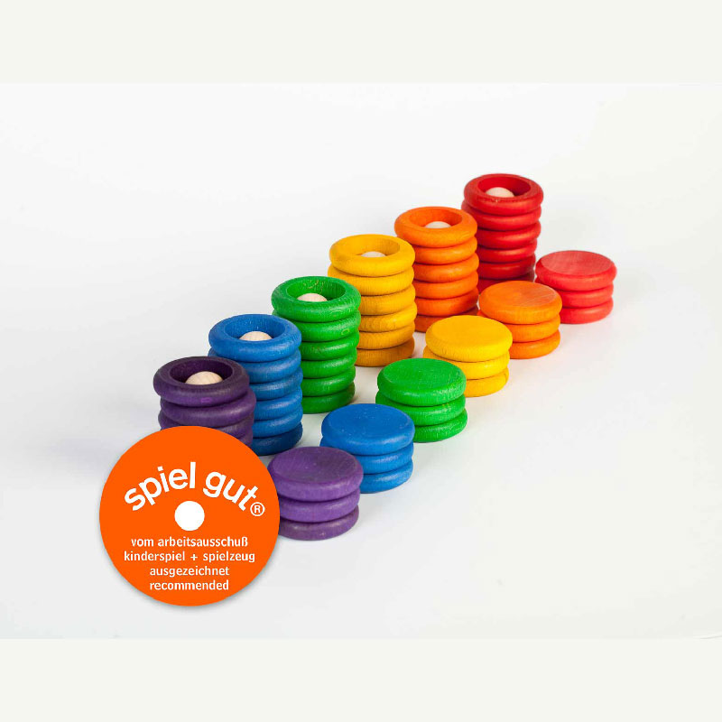 Wood Coloured Nins, Rings and Coins