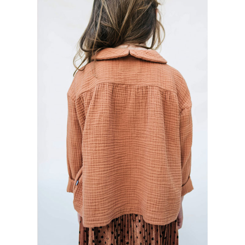 Collar Blouse Warm Powder