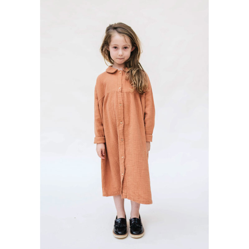 Collar Dress Warm Powder