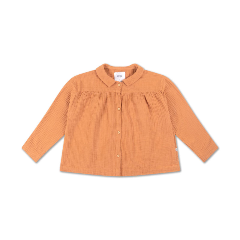 Collar Blouse Warm Powder