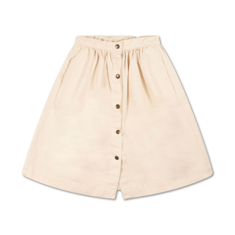 Button Down Skirt Antique White