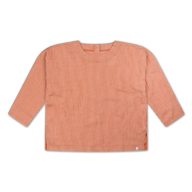Woven Tee Copper Check