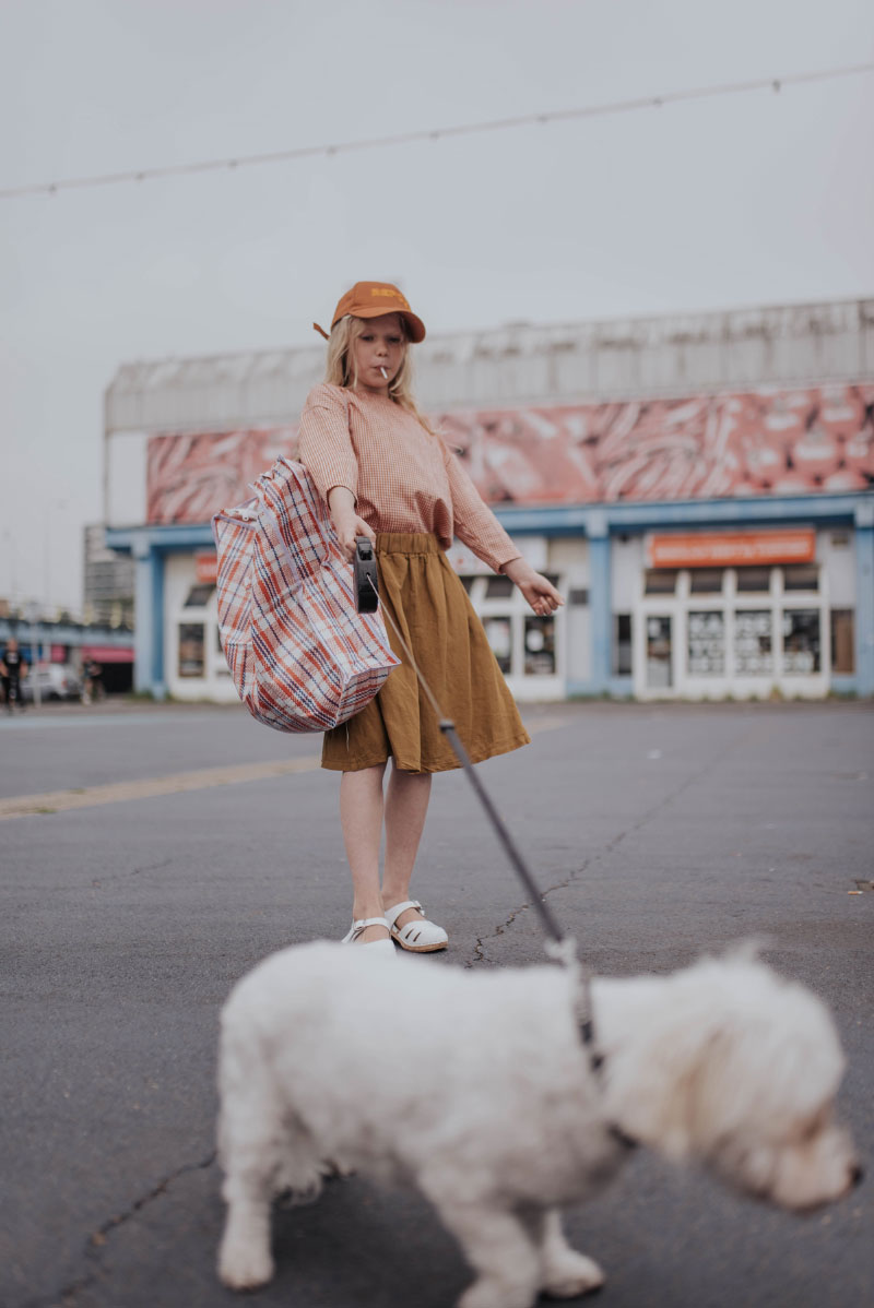 Woven Tee Copper Check