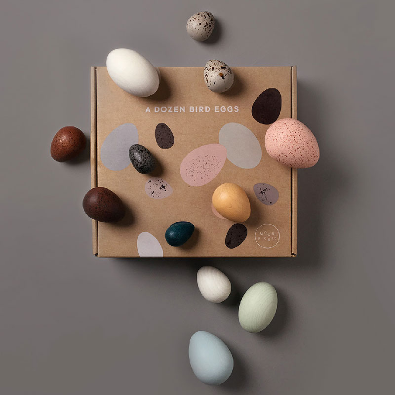 A Dozen Bird Eggs In A Box