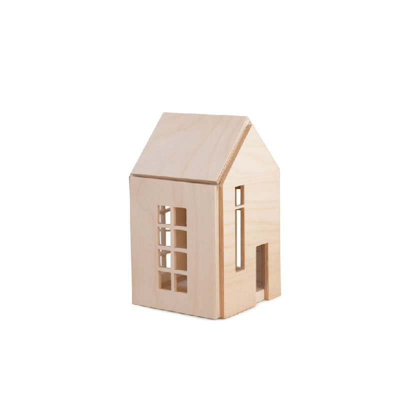Magnetic Wooden Dollhouse Natural Medium