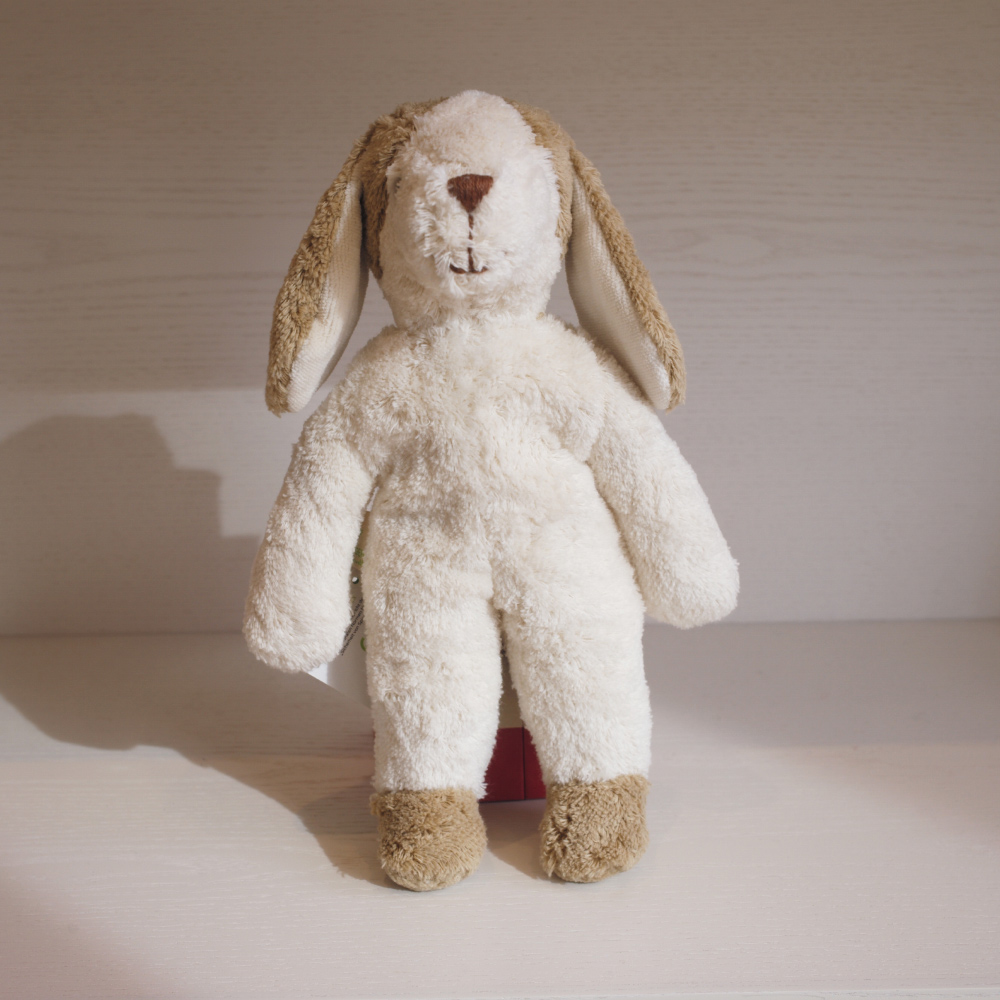 Small Floppy Dog White & Beige