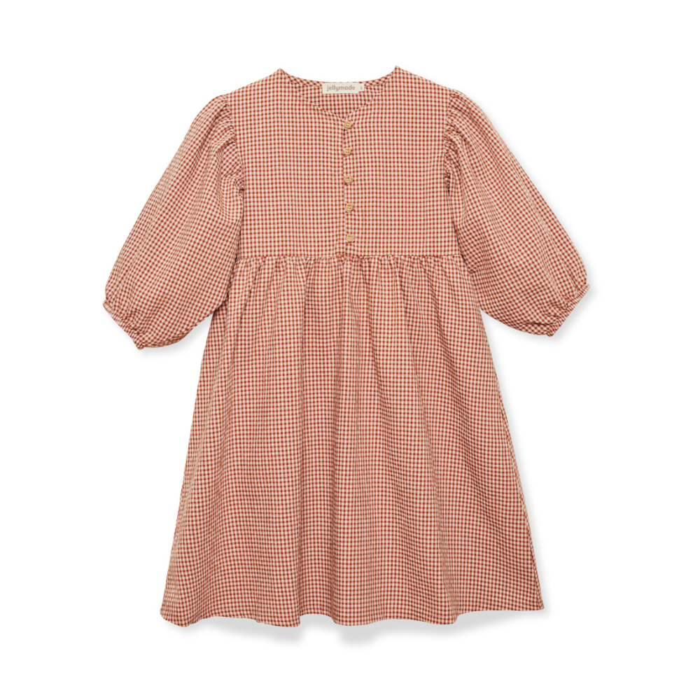 Corie Dress Brown Checks