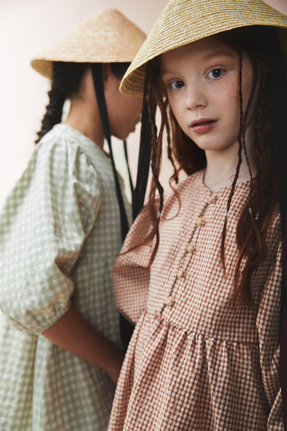 Corie Dress Brown Checks