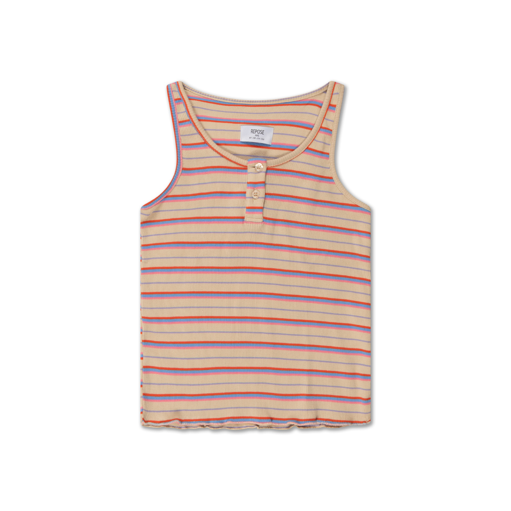 Slim Singlet Multi Stripe