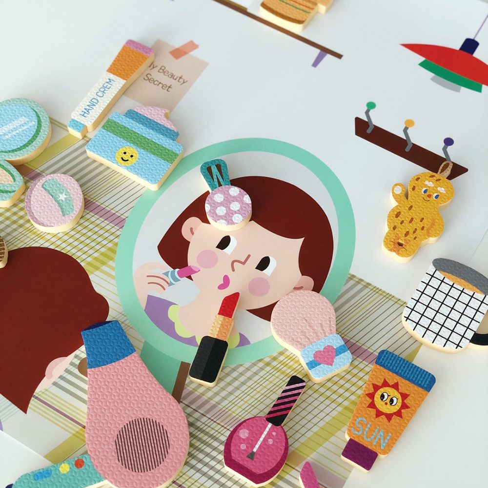 Bath Stickers & Poster Set – Makeup