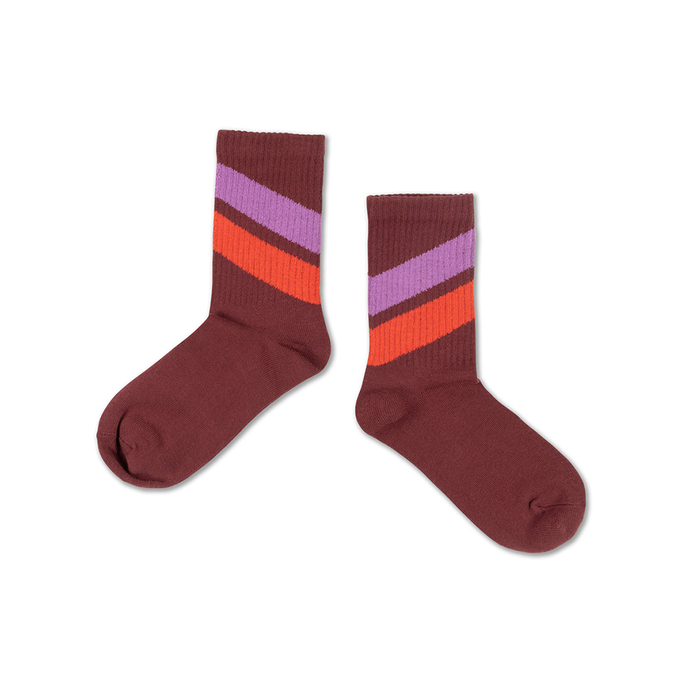 Sporty Socks - Root Brown Stripe