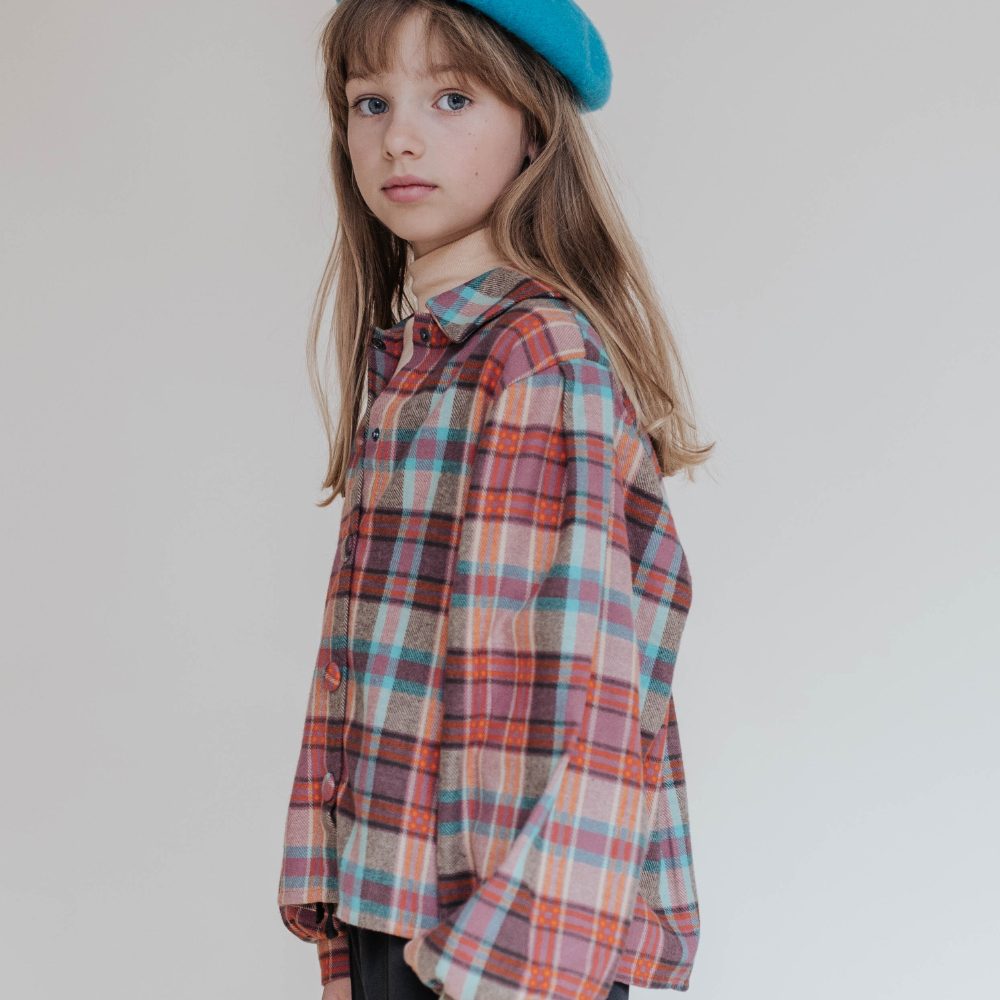 Boxy Jacket - Multi Pop Check