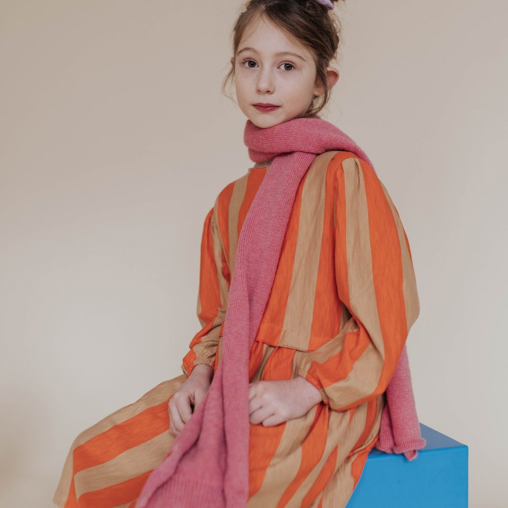 At Ease Dress - Red Block Stripe