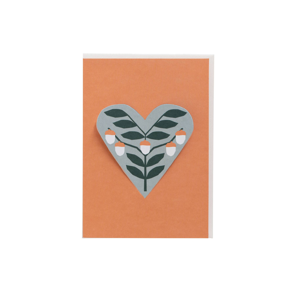 HEART Card Acorns - Brique