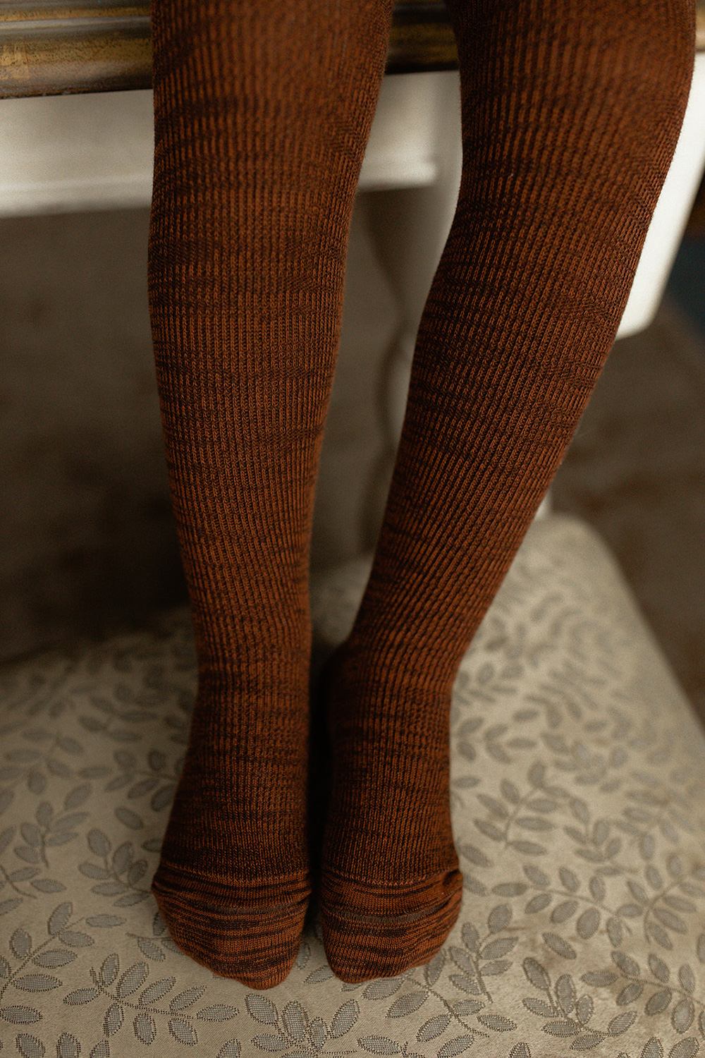 Silly Silas Footed Tights Spicy Chai