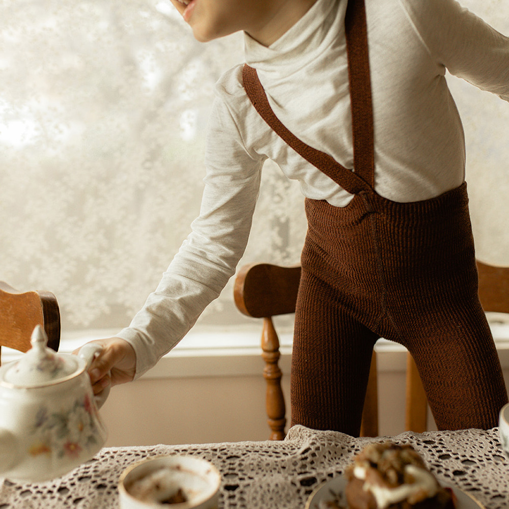 Silly Silas Footed Tights Spicy Chai