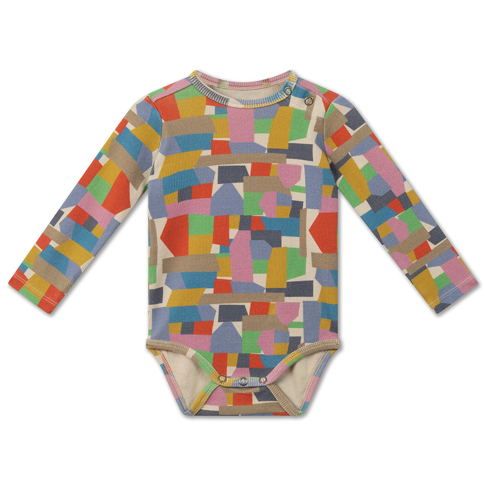 Graphic Colourblock Long Sleeve Bodysuit