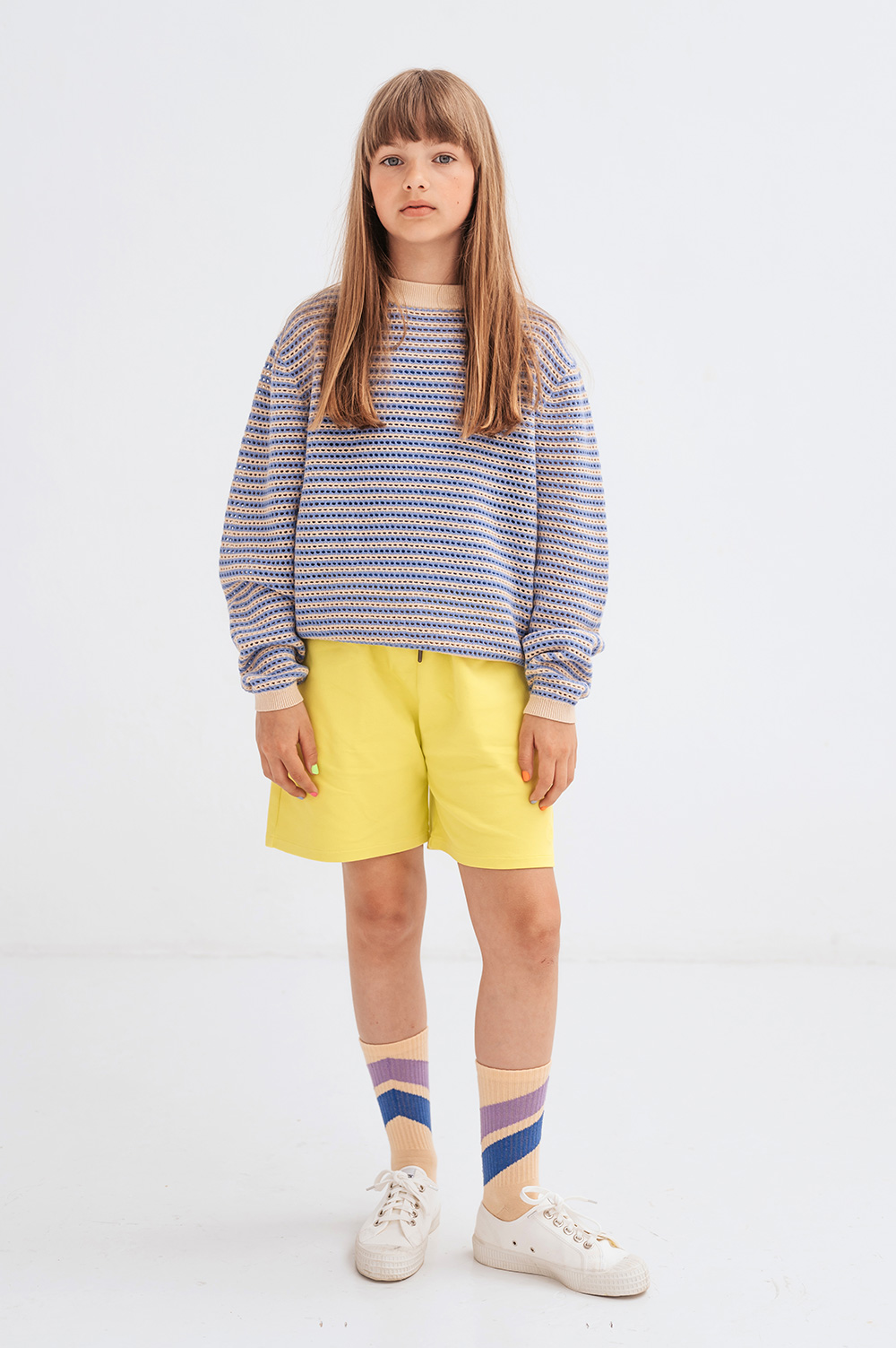 Pretty Knit Sweater - Lavender Shade Stripe