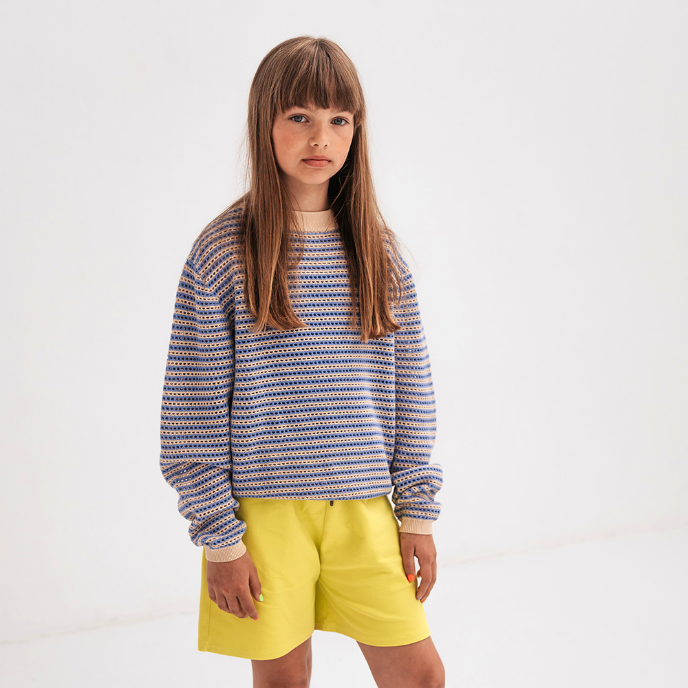 Pretty Knit Sweater - Lavender Shade Stripe