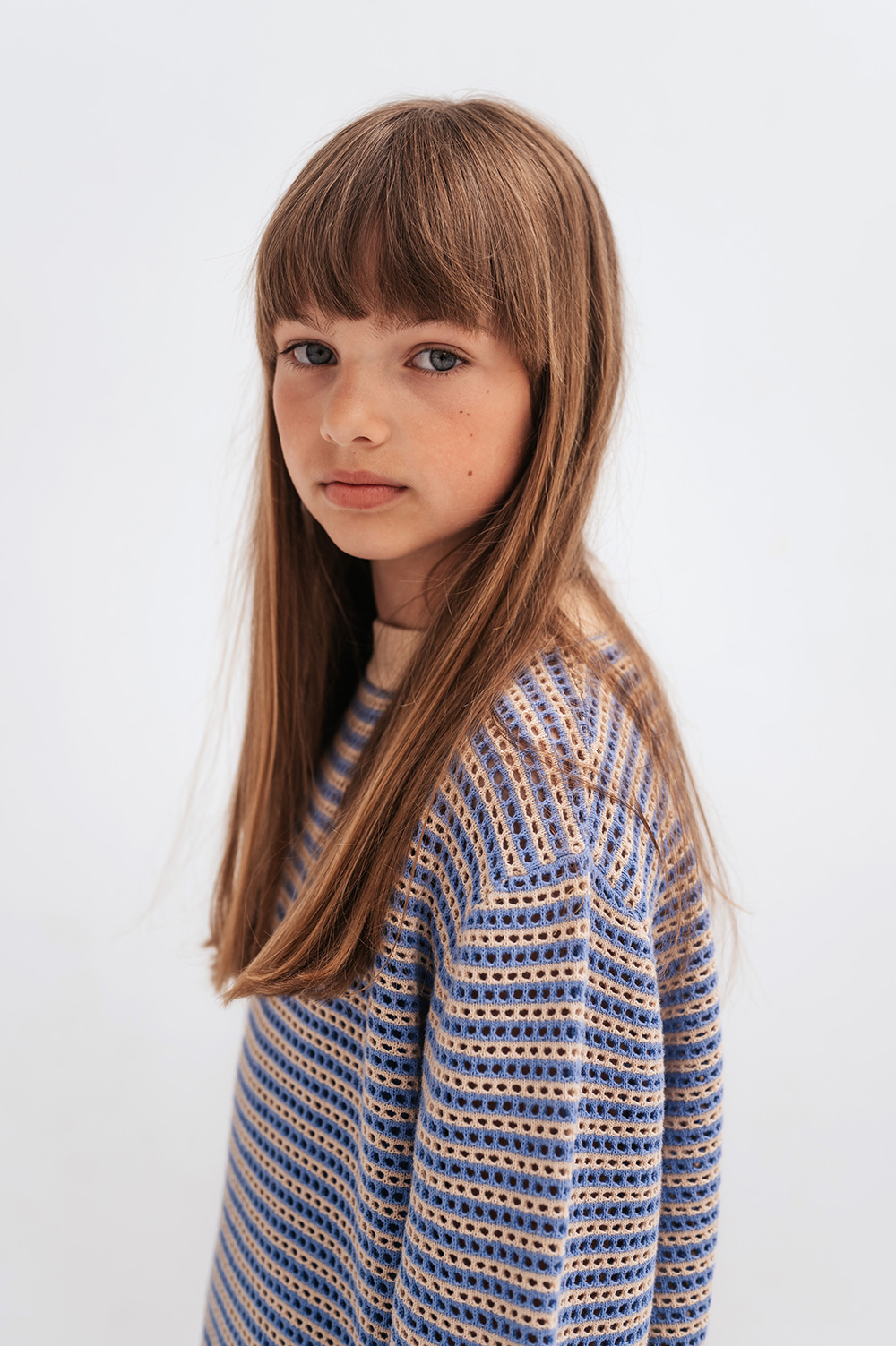 Pretty Knit Sweater - Lavender Shade Stripe