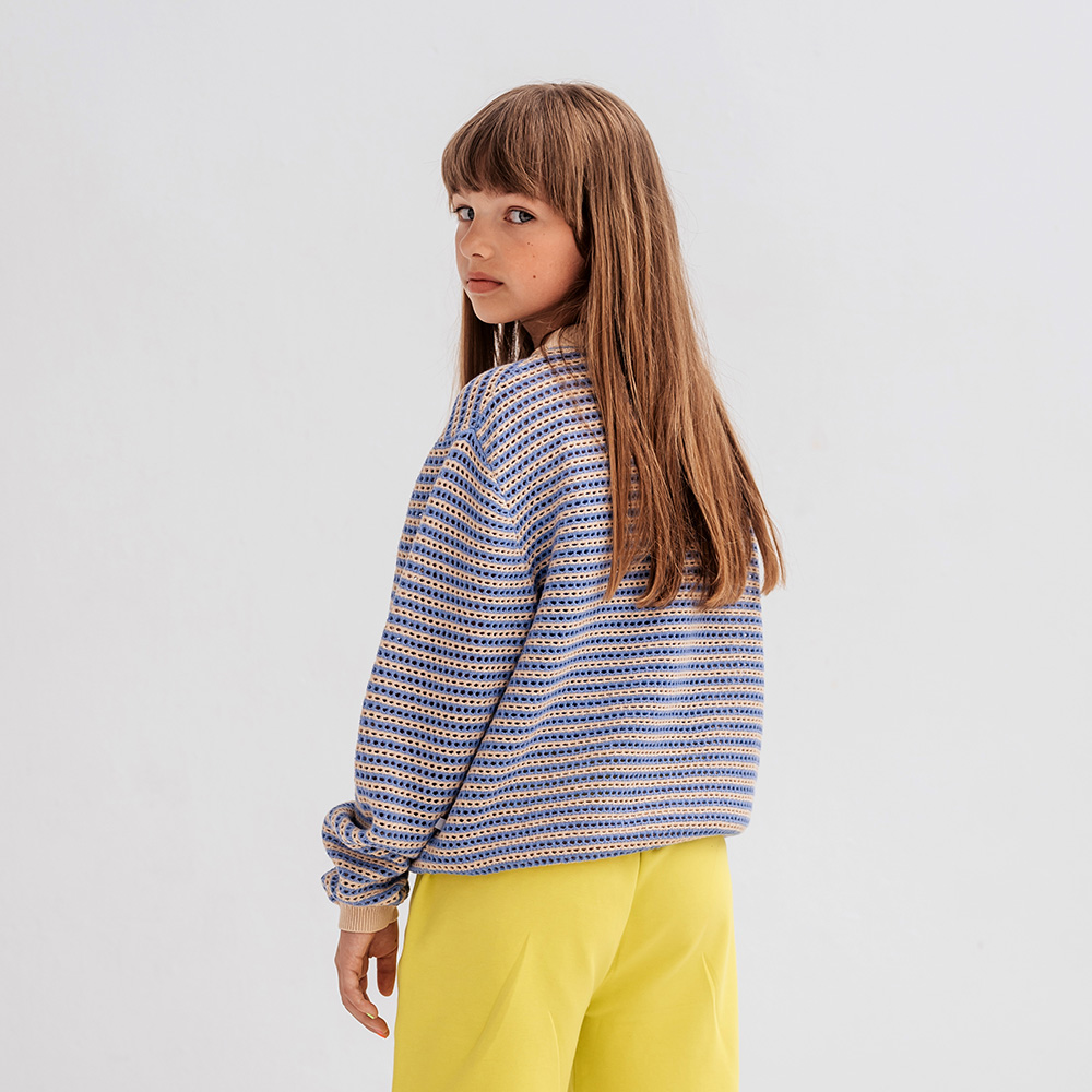 Pretty Knit Sweater - Lavender Shade Stripe