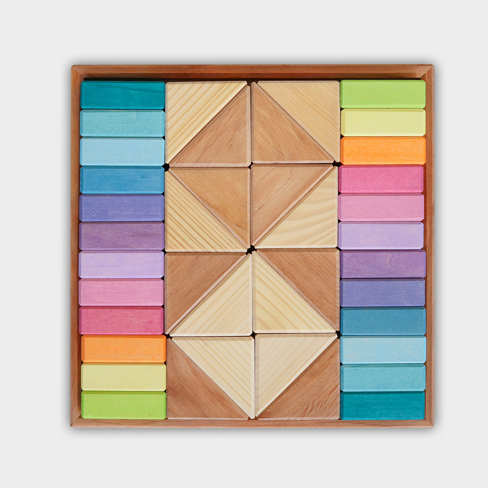 Pastel Duo Wooden Block Set