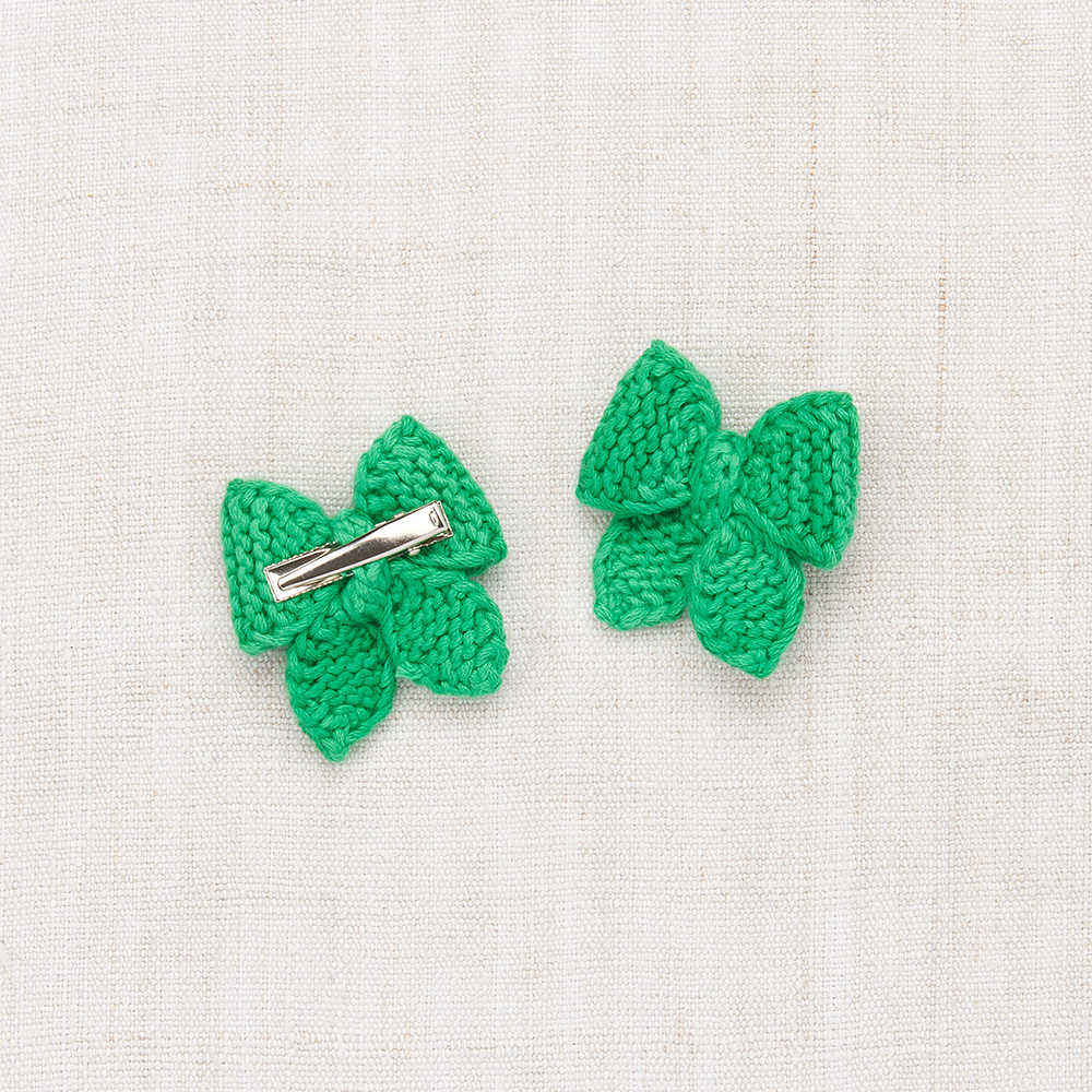 Baby Puff Bow Set Clover