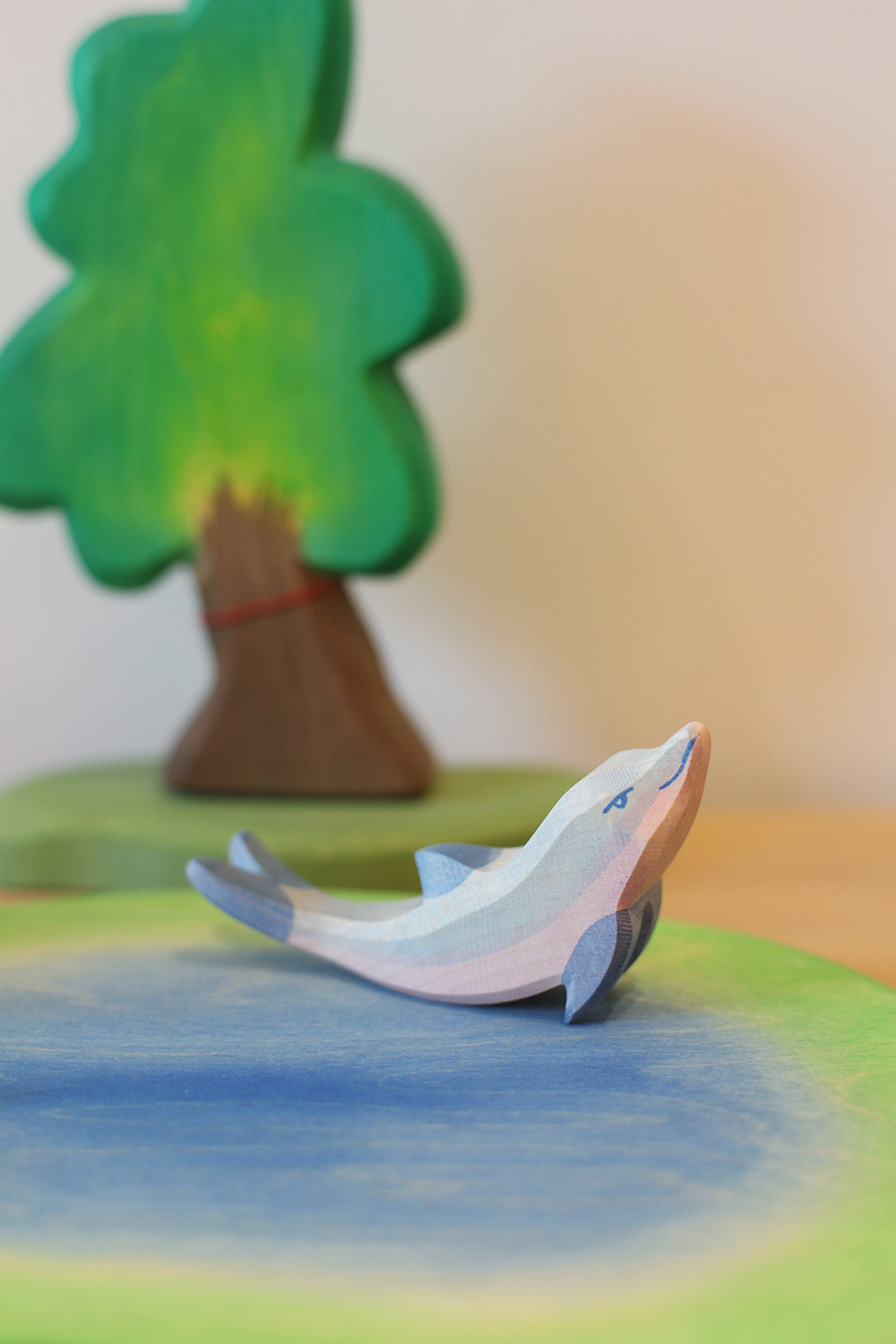 Wooden Toy - Oak Tree, Sea Otter, Dolphin