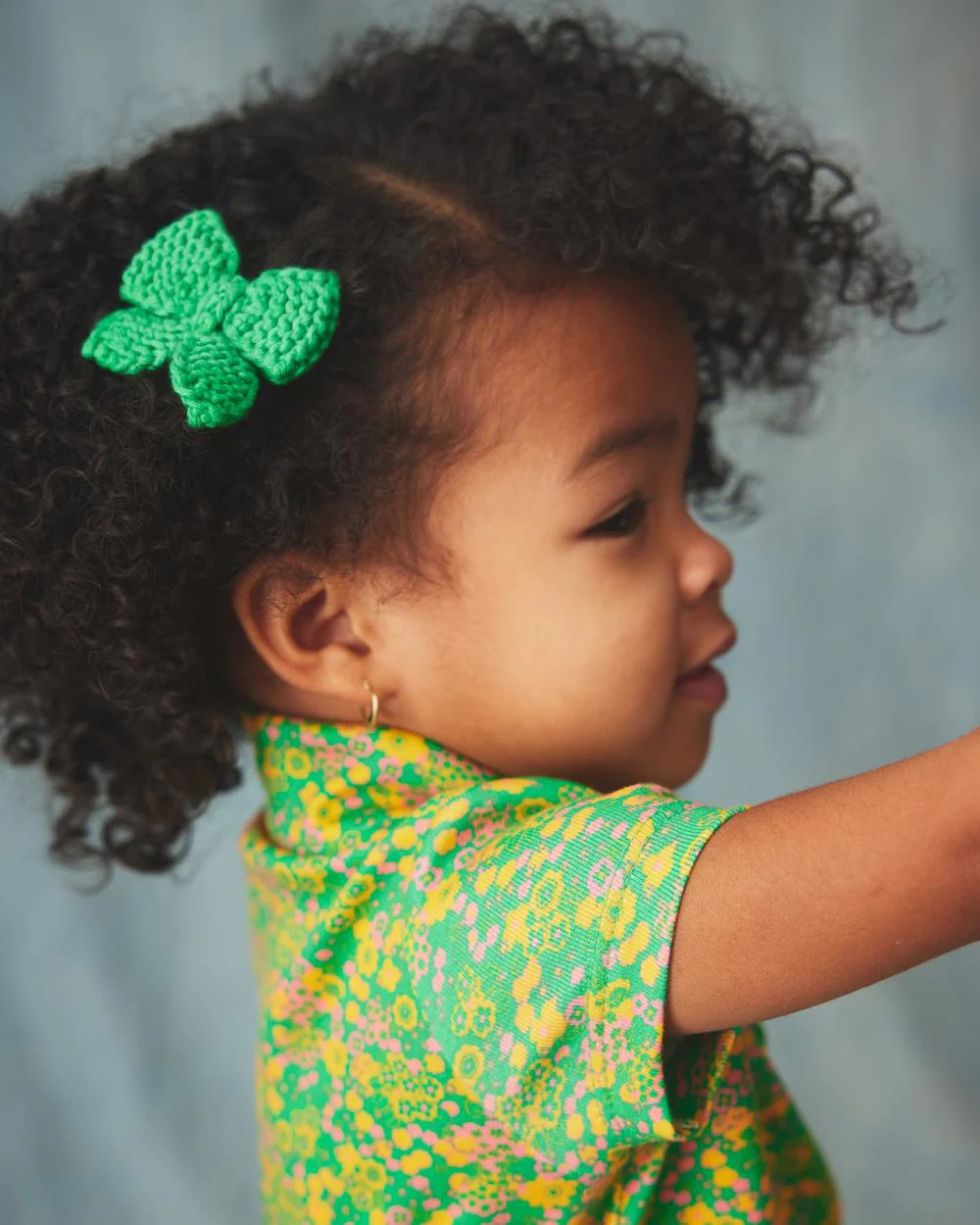 Baby Puff Bow Set Clover