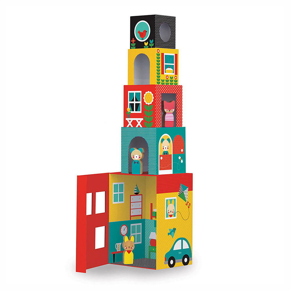 Peek-a-Boo House Stacking Blocks Play Set