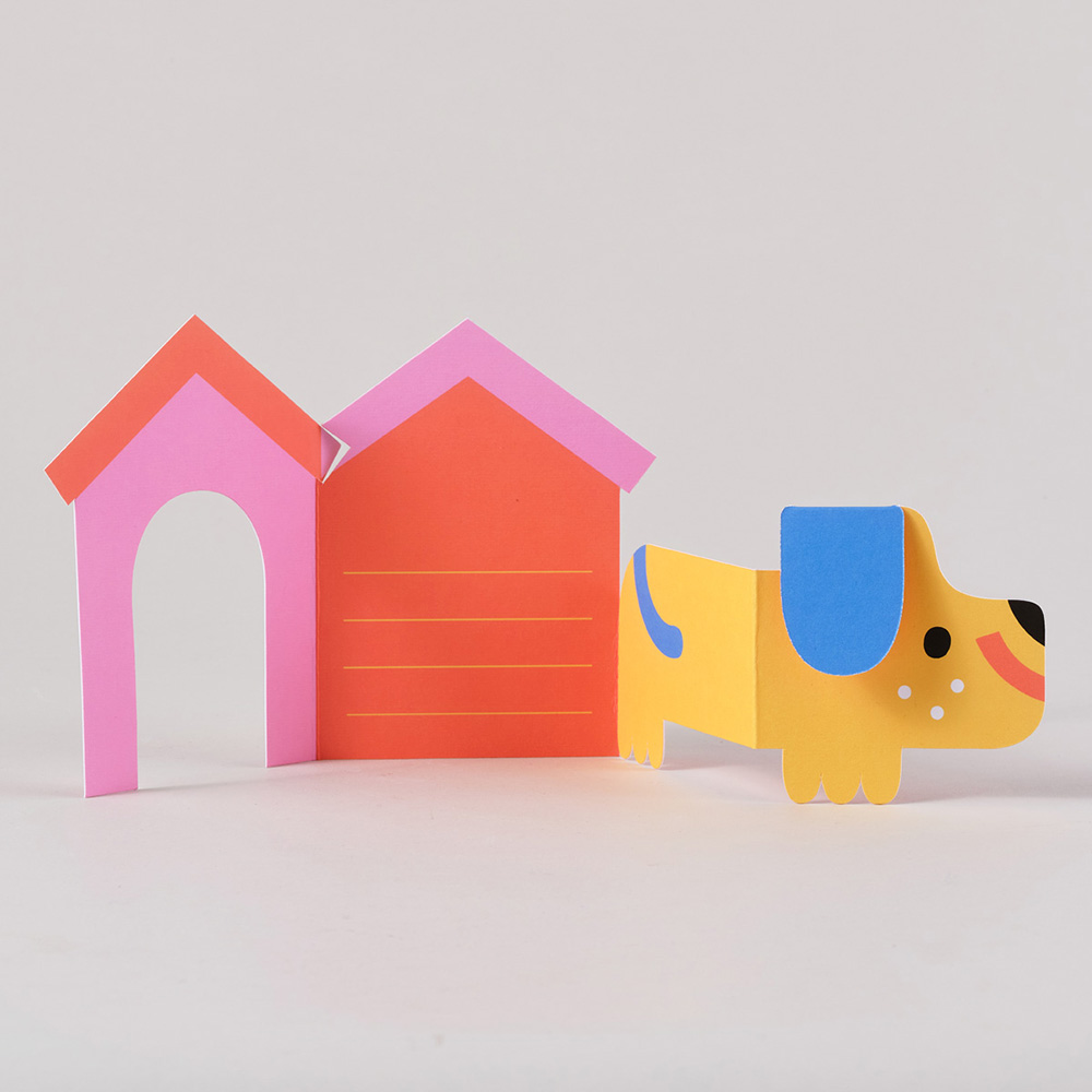 Dog In A House Fold Out Kids Card