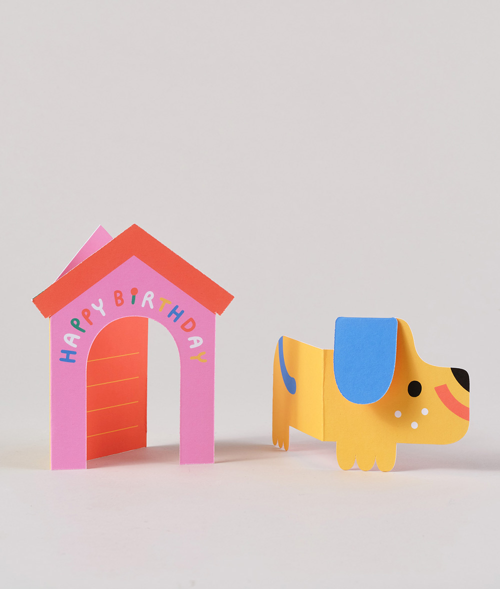 Dog In A House Fold Out Kids Card