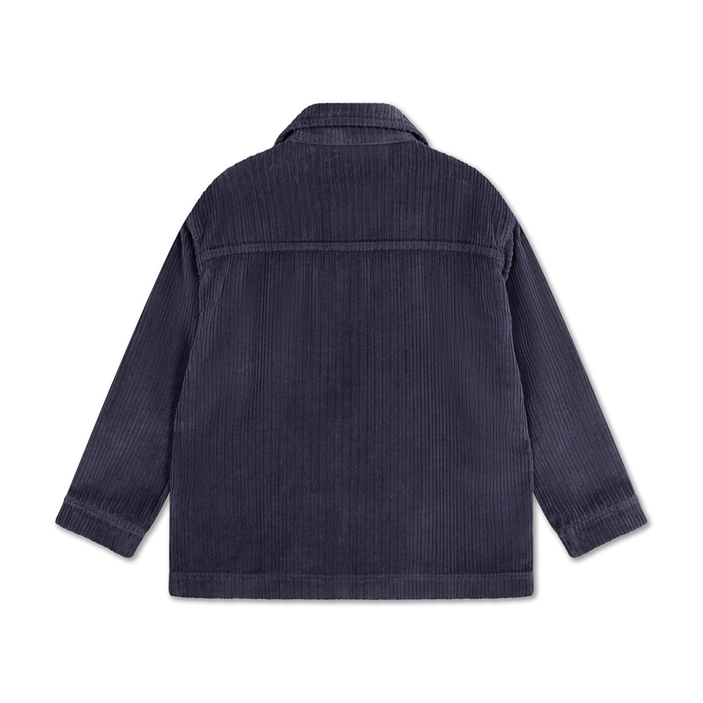 Round Pocket Jacket - Washed Blue