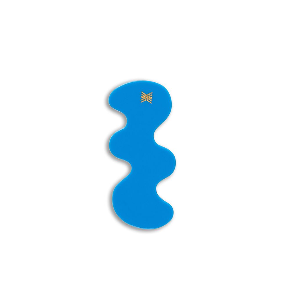 Wavy Hair Clip - Blue Blue