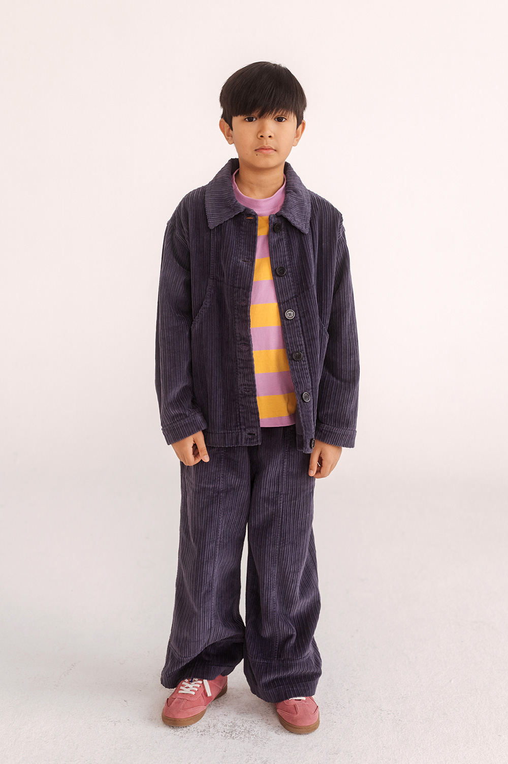 Round Pocket Jacket - Washed Blue