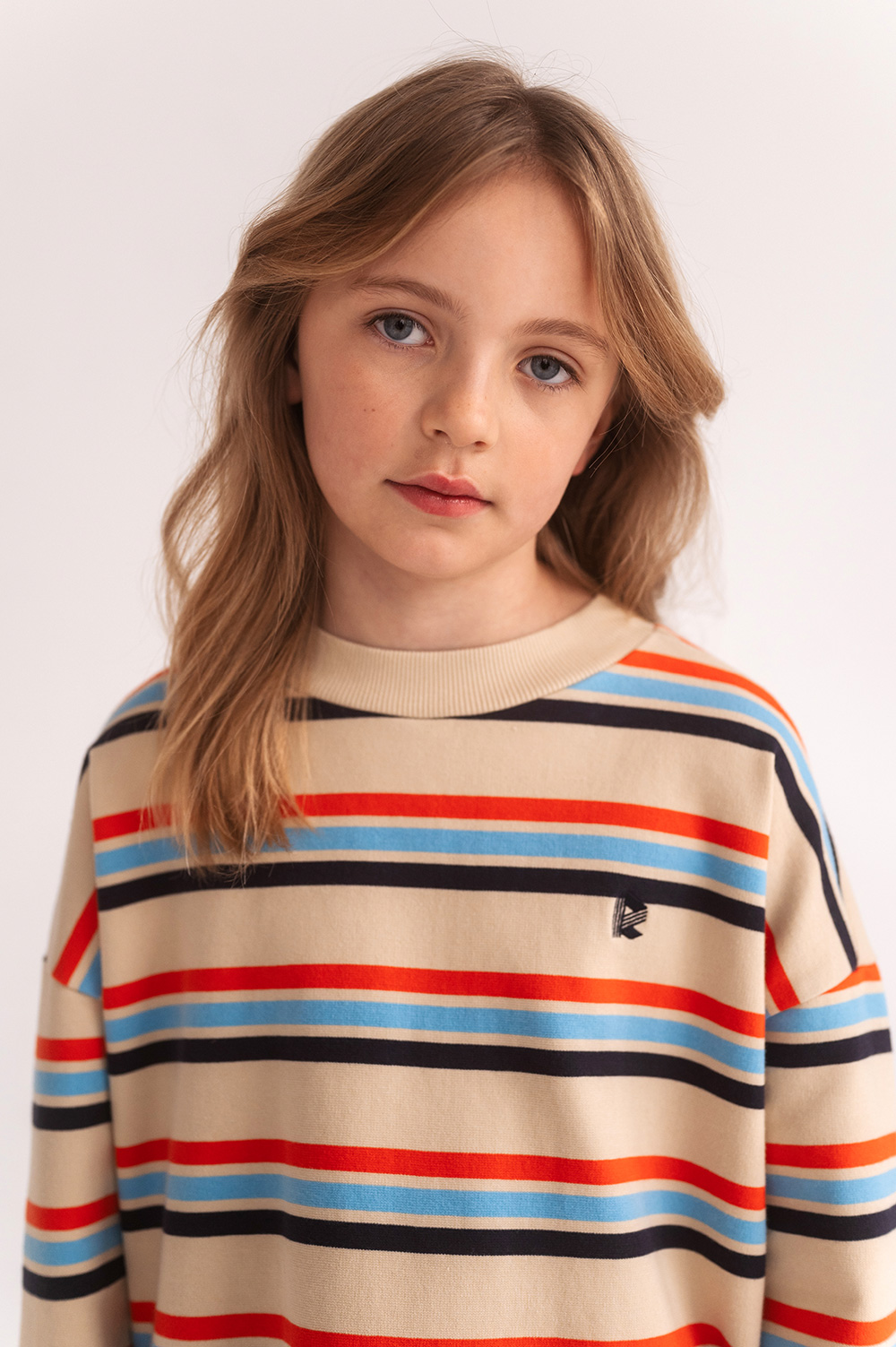 Oversized Boxy Sweat Dress - Multi Crème Brûlée Stripe