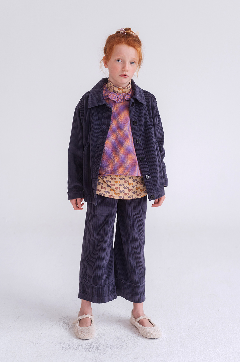 Round Pocket Jacket - Washed Blue