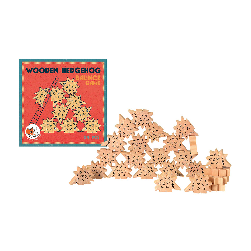 Wooden Hedgehog Balancing Game