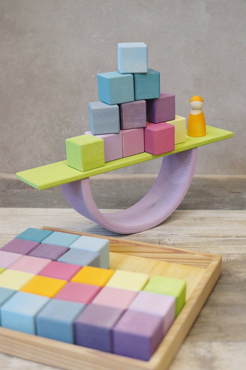 Wooden Building Square Pastel Mosaic
