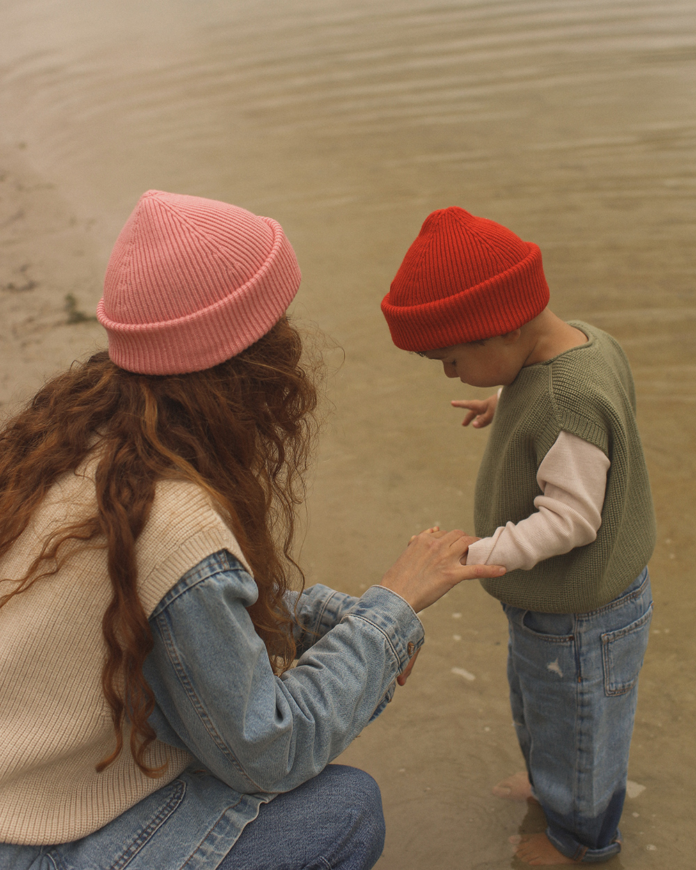 Adult Beanie Cobalt Bubblegum