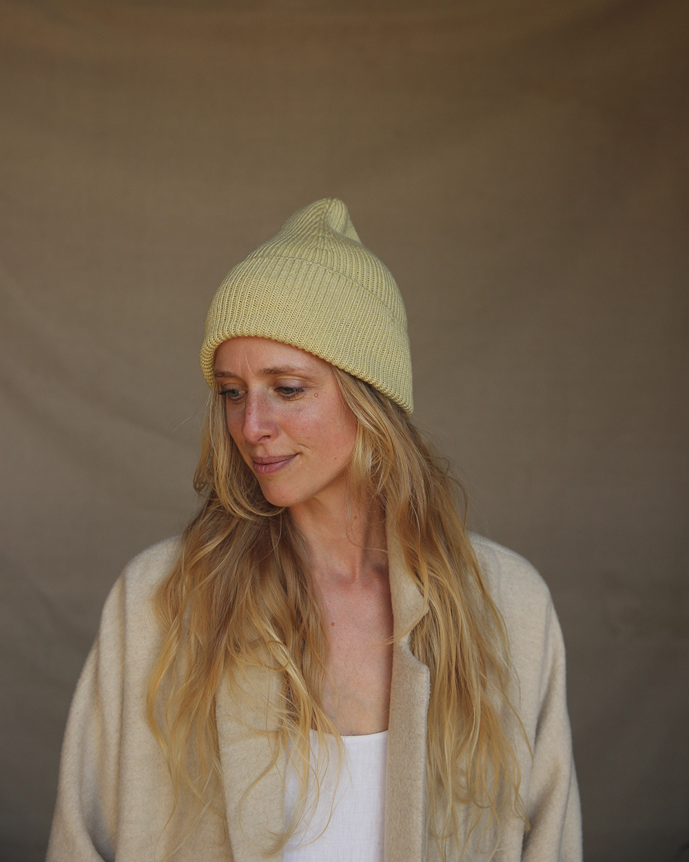 Adult Beanie Cobalt Light Yellow