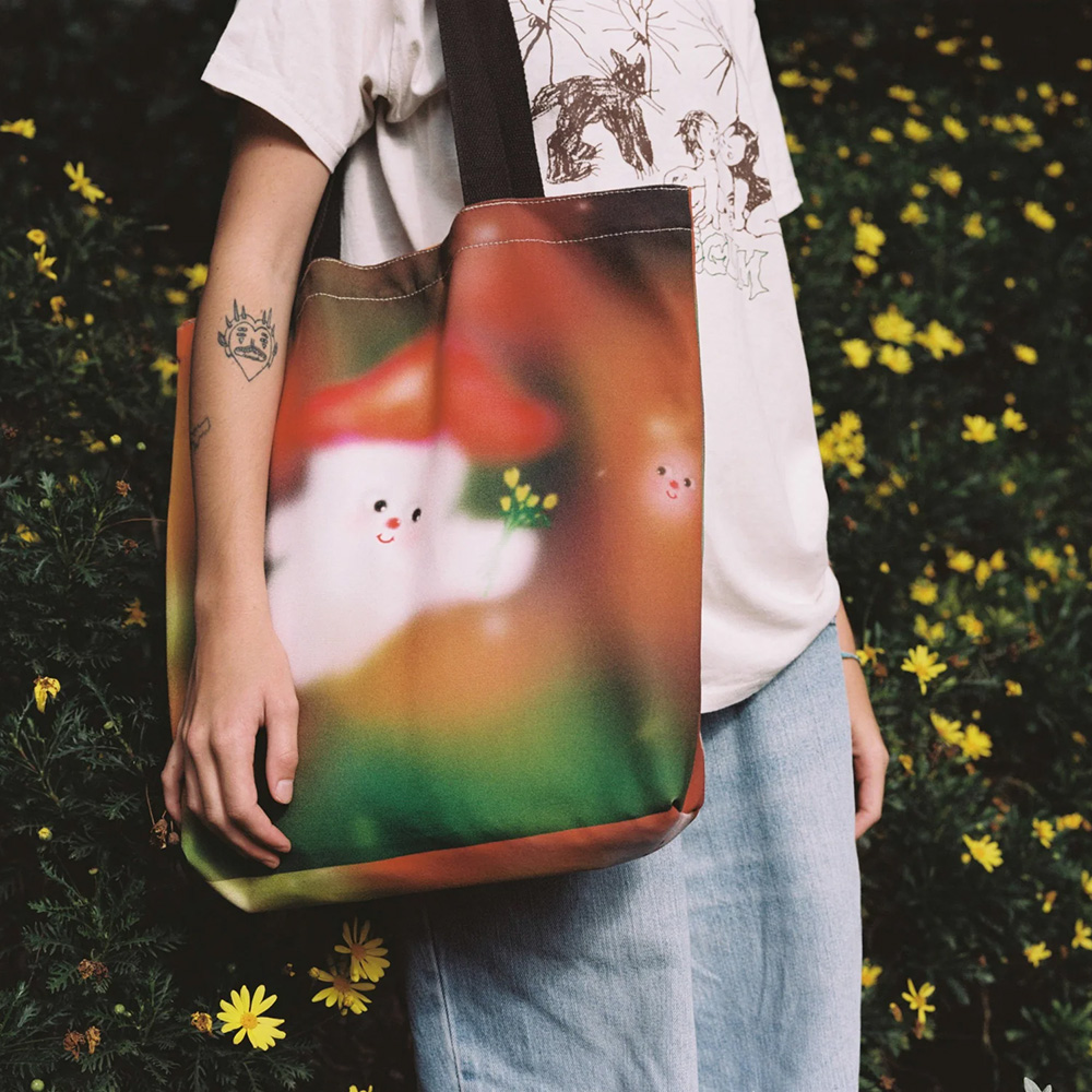Mushroom Tote Bag by Miguel Cruz