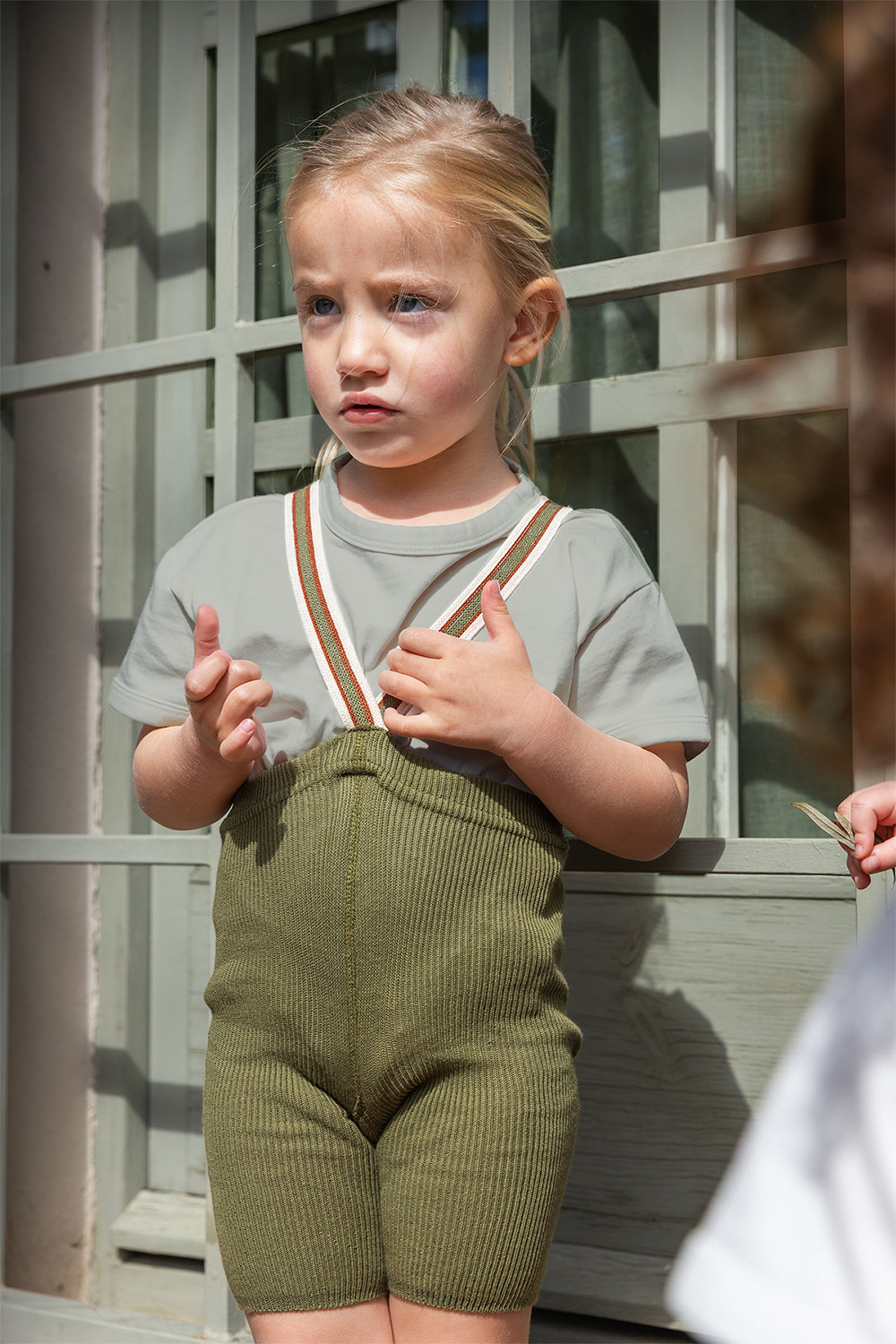 Silly Silas Shorty Olive Striped