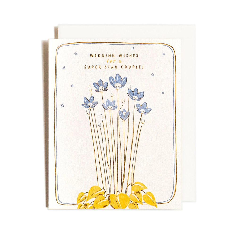 Wedding Stars Letterpress Card