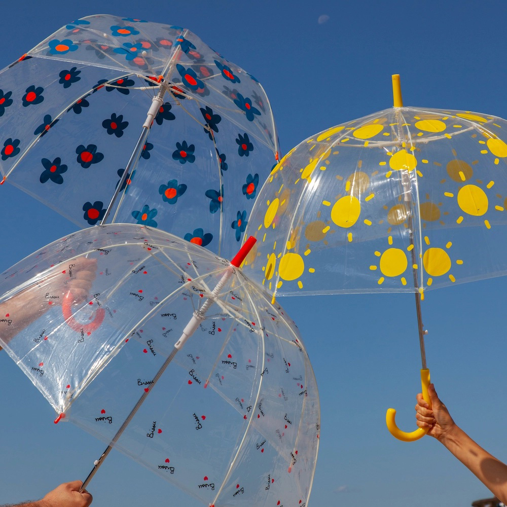 Kid's and Adult Blue Flowers Umbrella