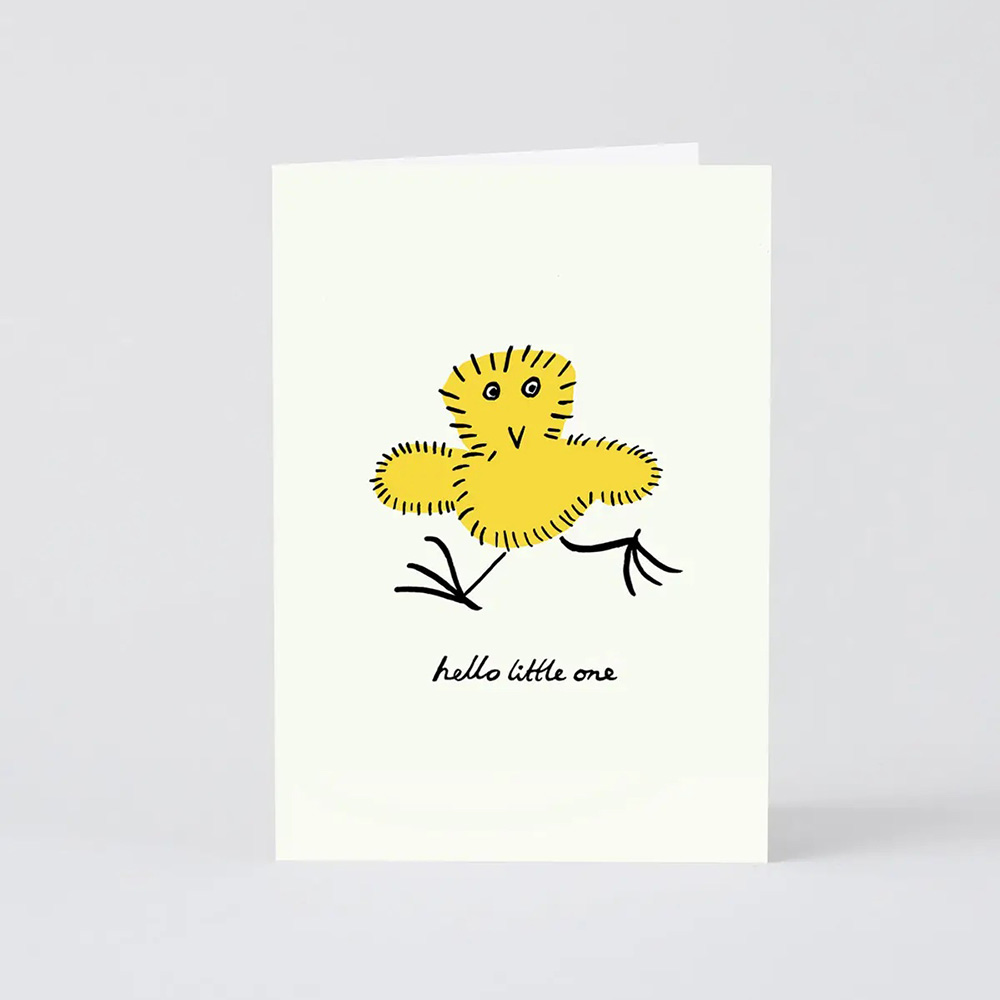 'Welcome Little One Chick' Embossed Greetings Card