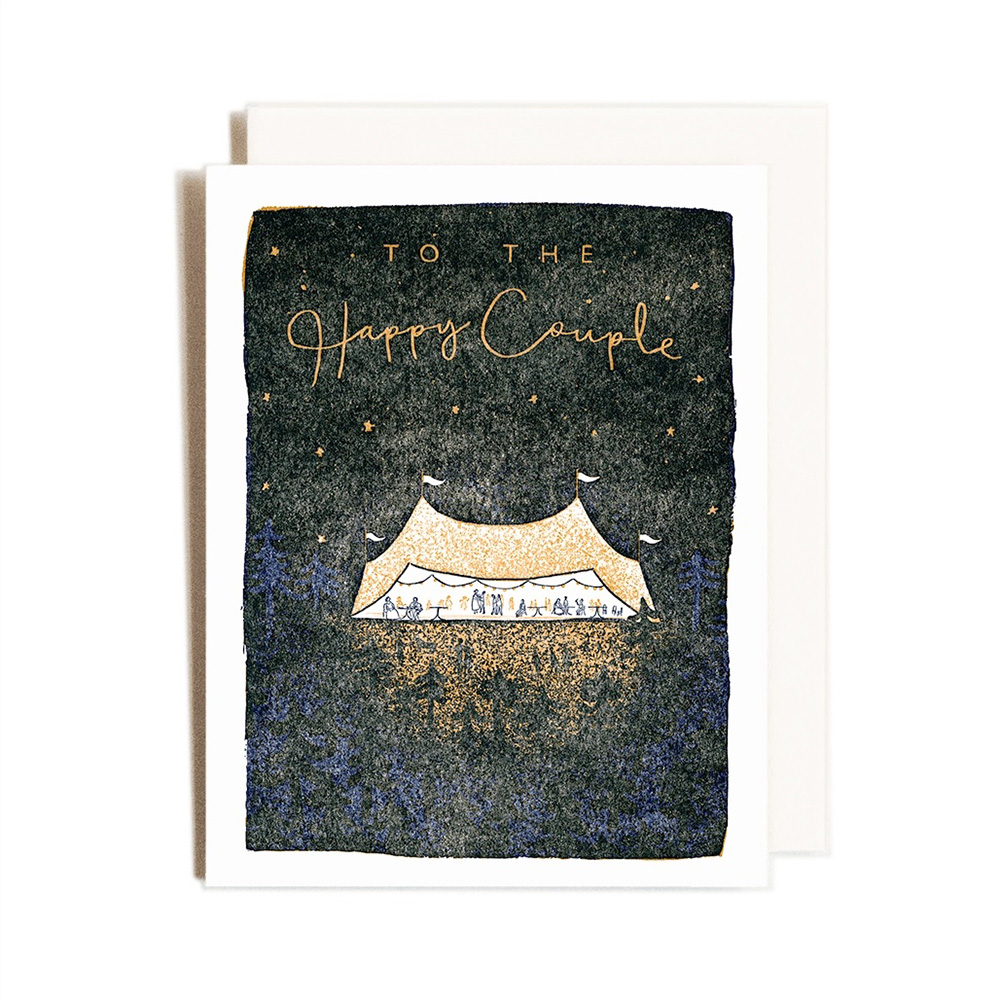 Wedding Tent Letterpress Card