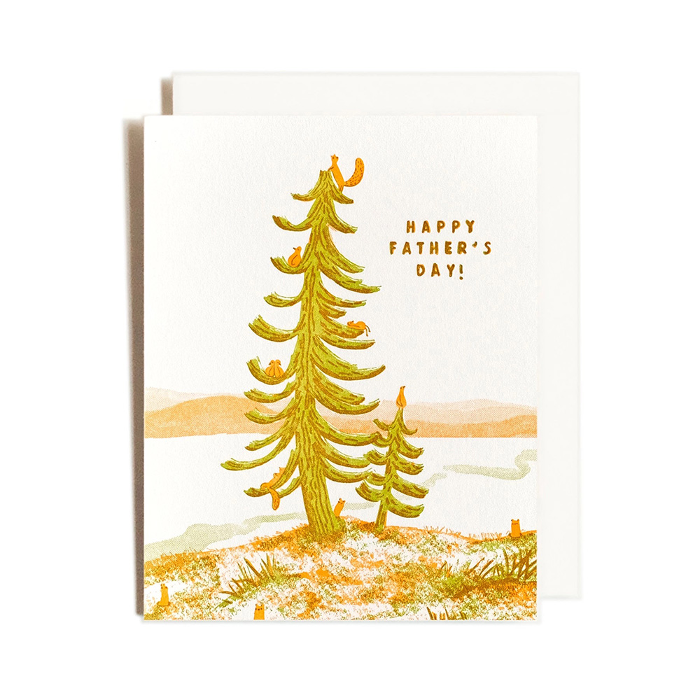 Father's Day Tree Letterpress Card