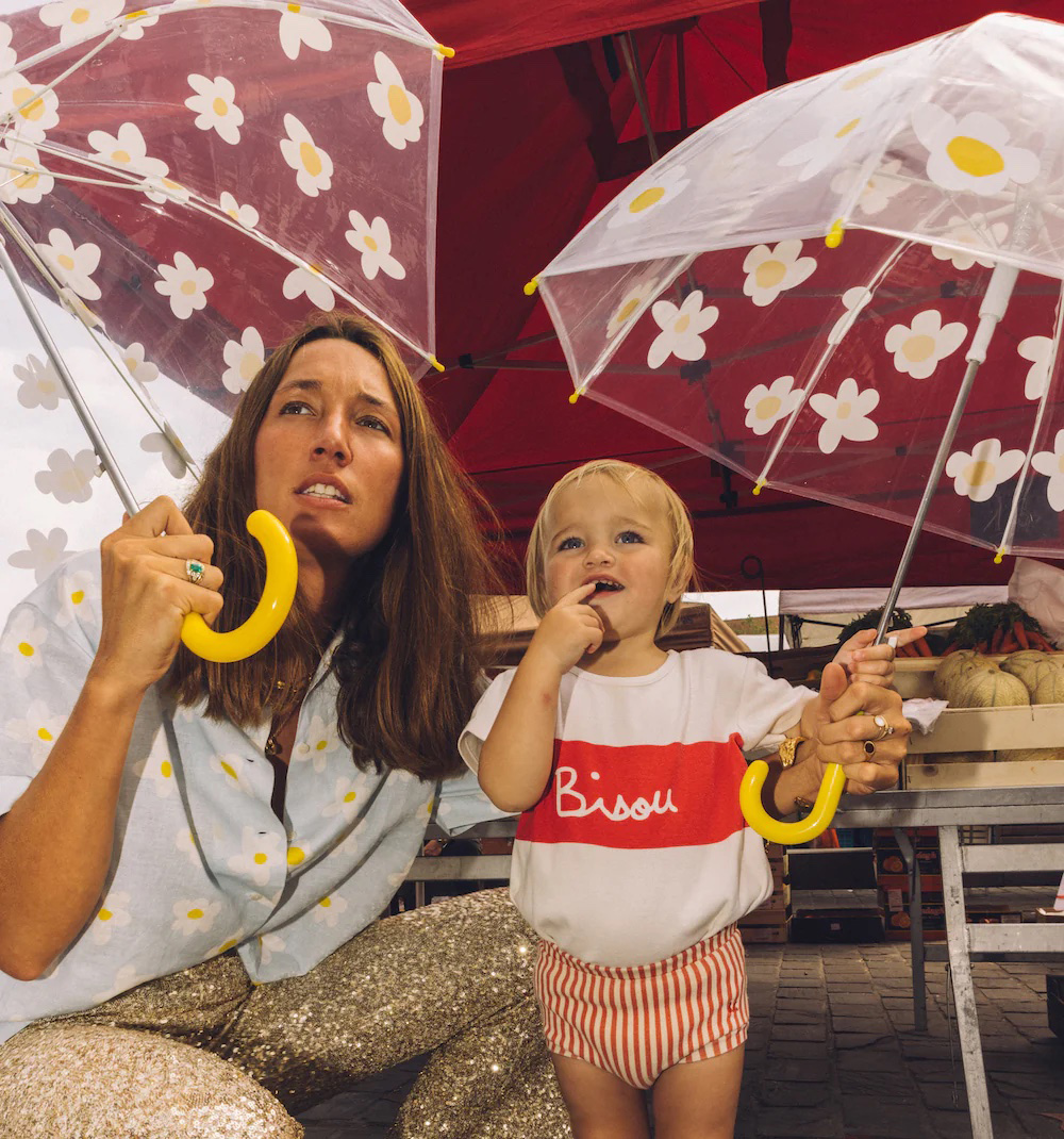 Kid's White Flowers Umbrella